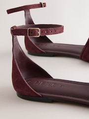 Burgundy Red Forever Comfort® Weave Strap Sandal - Image 8 of 8