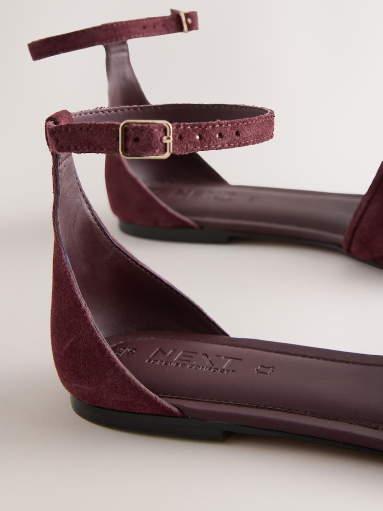 Burgundy Red Forever Comfort® Weave Strap Sandal - Image 8 of 8