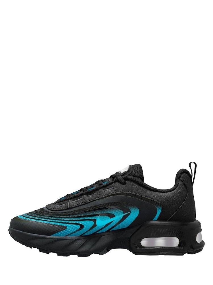 Nike Black Gamma Blue Youth Air Max Fire Trainers - Image 2 of 4 Nike Black Gamma Blue Youth Air Max Fire Trainers - Image 2 of 4