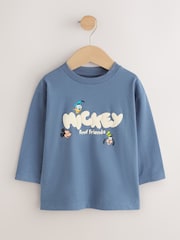 Blue Mickey Mouse Long Sleeve T-Shirt (3mths-8yrs) - Image 1 of 7