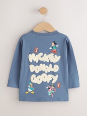 Blue Mickey Mouse Long Sleeve T-Shirt (3mths-8yrs) - Image 2 of 7