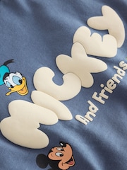 Blue Mickey Mouse Long Sleeve T-Shirt (3mths-8yrs) - Image 4 of 7