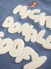 Blue Mickey Mouse Long Sleeve T-Shirt (3mths-8yrs) - Image 7 of 7