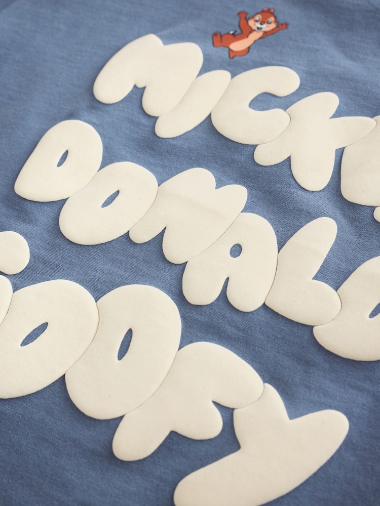 Blue Mickey Mouse Long Sleeve T-Shirt (3mths-8yrs) - Image 7 of 7