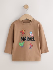 Μπλε - Long Sleeve Marvel T-Shirt (6mths-8yrs) - Εικόνα 1 του 4