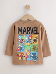 Μπλε - Long Sleeve Marvel T-Shirt (6mths-8yrs) - Εικόνα 2 του 4