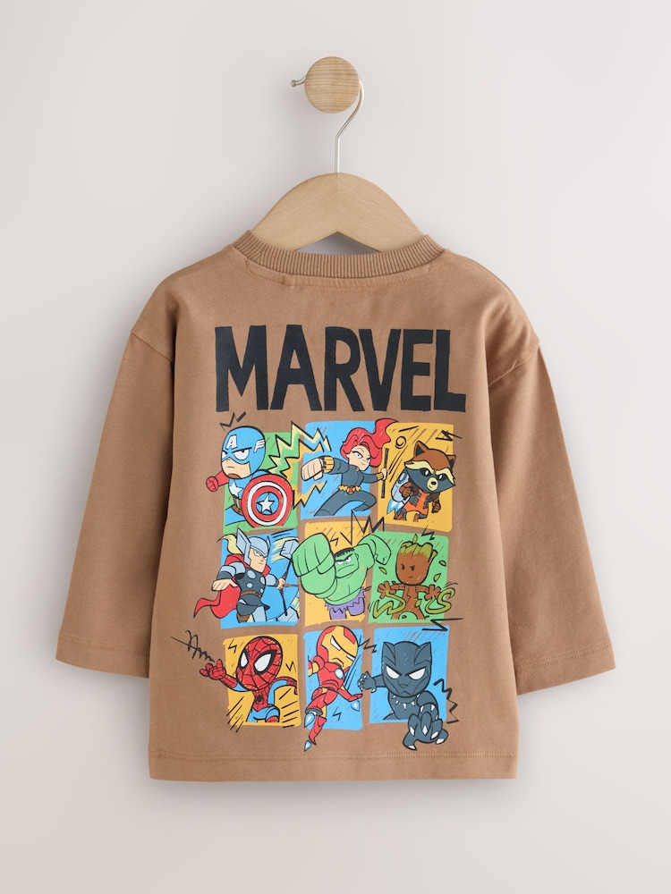Μπλε - Long Sleeve Marvel T-Shirt (6mths-8yrs) - Εικόνα 2 του 4