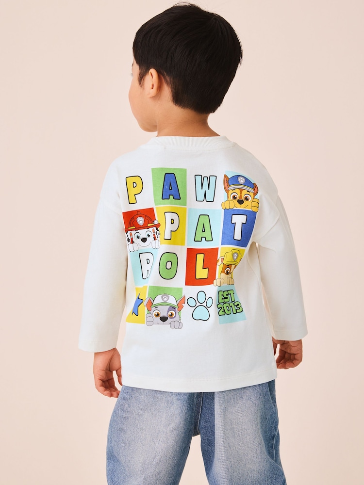 White Paw Patrol Long Sleeve T-Shirt (3mths-8yrs) - Image 1 of 8 White Paw Patrol Long Sleeve T-Shirt (3mths-8yrs) - Image 1 of 8