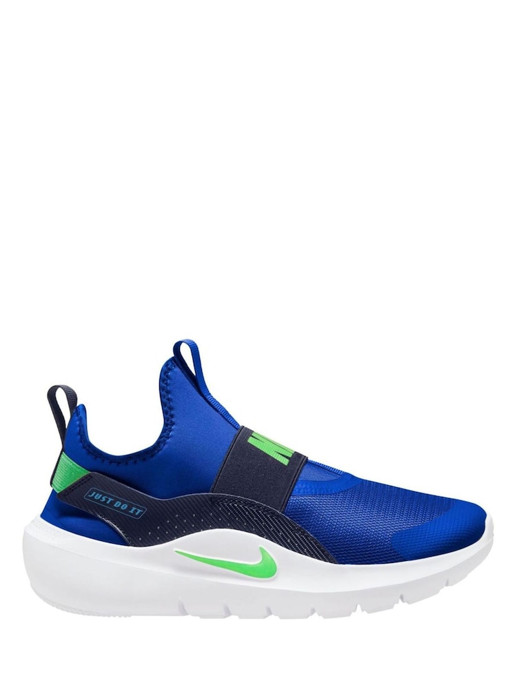 Nike Racer Blue Youth Flex Runner 4 Trainers - Image 1 of 4