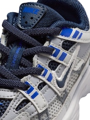 Nike Wolf Grey Blue Infant P-6000 Trainers - Image 6 of 7