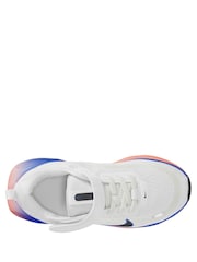 Nike White/Blue Pink Junior Stellar Ride Trainers - Image 3 of 4