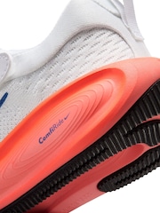 Nike White/Blue/Bright Orange Junior Stellar Ride Trainers - Image 6 of 9