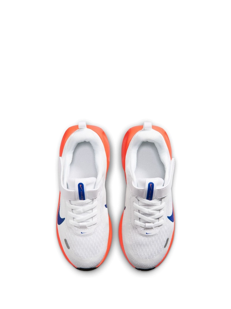 Nike White/Blue/Bright Orange Junior Stellar Ride Trainers - Image 9 of 9