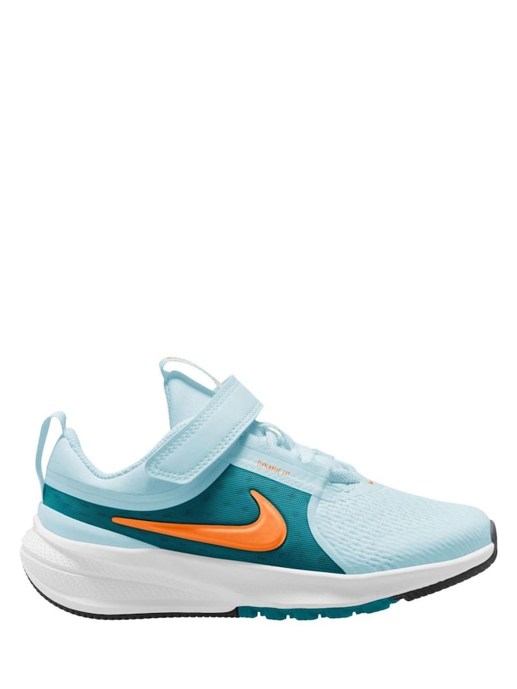 Nike Blue Total Orange Junior Star Runner 5 Trainers - Image 1 of 4