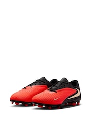 Nike Red/Black Jr. Phantom 6 Low Club Multi-Ground Football Boots - Image 3 of 9