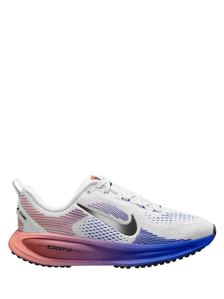 Nike White/Blue Pink Youth Vomero 18 Road Running Trainers - Image 1 of 4 Nike White/Blue Pink Youth Vomero 18 Road Running Trainers - Image 1 of 4
