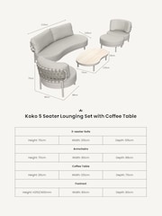 Royalcraft 5 Piece Natural Koko Garden Lounging Set - Image 6 of 6