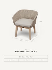 Royalcraft Dawn Natural Eden Dawn Garden Dining Chair - Image 4 of 4