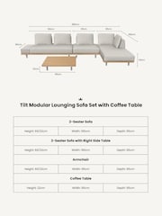 Royalcraft 5 Piece Natural Tilt Modular Garden Lounging Sofa Set - Image 6 of 6