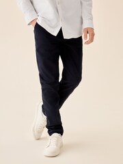Navy Longer Length Skinny Fit Stretch Chino Trousers (3-17yrs) - Image 1 of 4