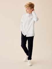 Navy Longer Length Skinny Fit Stretch Chino Trousers (3-17yrs) - Image 2 of 4