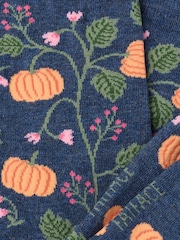 FatFace Navy Pumpkin Socks - Image 2 of 2