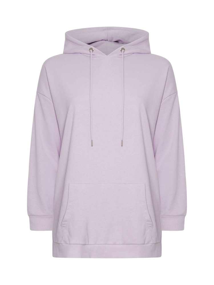 Yours Curve Purple Pocket Detail Hoodie - Image 5 of 5 Yours Curve Purple Pocket Detail Hoodie - Image 5 of 5