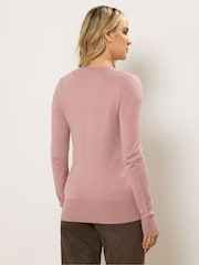 Long Tall Sally Pink Crew Neck Cardigan - Image 2 of 5