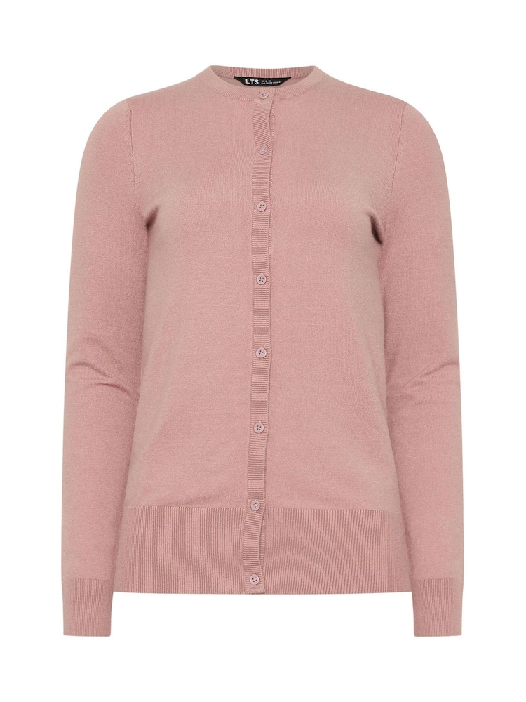 Long Tall Sally Pink Crew Neck Cardigan - Image 5 of 5 Long Tall Sally Pink Crew Neck Cardigan - Image 5 of 5