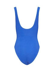 Long Tall Sally Blue Textured Swimsuit - Image 2 of 2