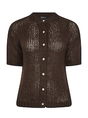 Yours Curve Yellow Lofty Short Sleeve Cardigan - Image 4 of 5