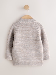Neutral Twist Zip Through Bomber Cardigan (3mths-7yrs) - Image 7 of 9