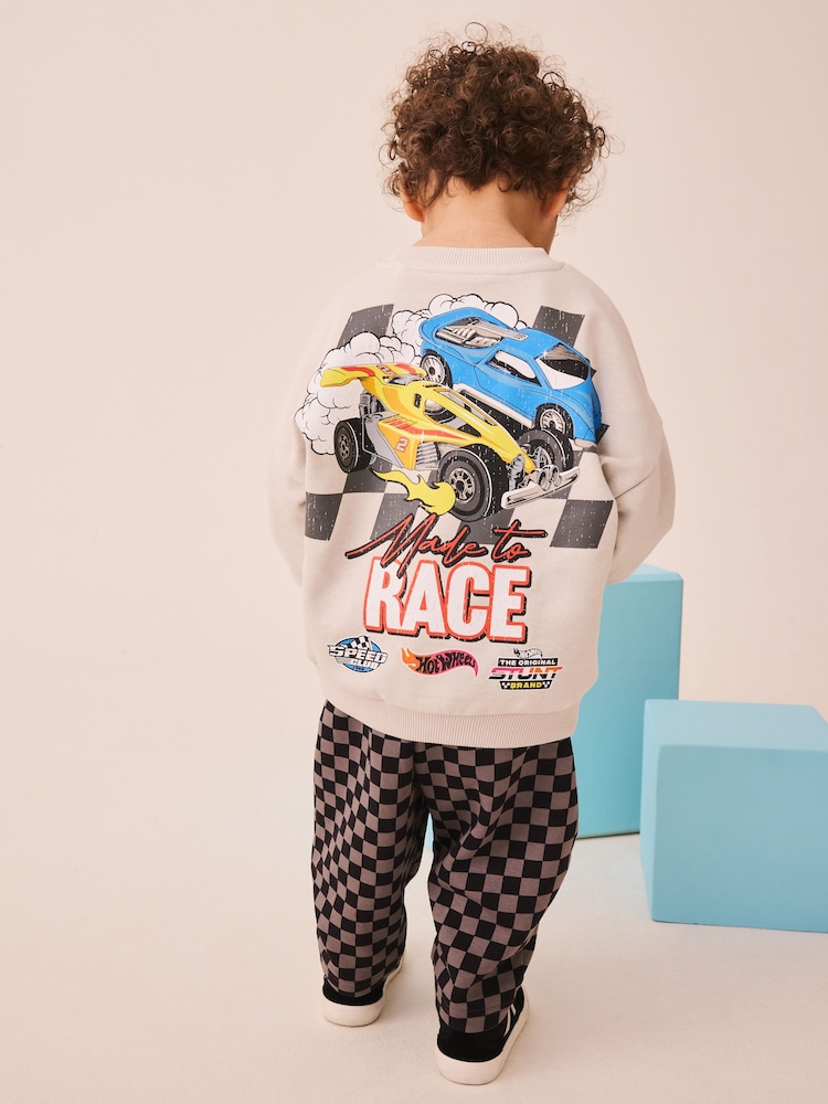 Gris à damier - Ensemble Hot Wheels Col rond et Survêtement (9mois-8ans) - Image 1 de 7 Gris à damier - Ensemble Hot Wheels Col rond et Survêtement (9mois-8ans) - Image 1 de 7