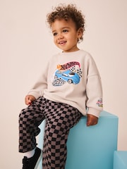 Gris à damier - Ensemble Hot Wheels Col rond et Survêtement (9mois-8ans) - Image 3 de 7
