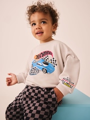 Gris à damier - Ensemble Hot Wheels Col rond et Survêtement (9mois-8ans) - Image 4 de 7