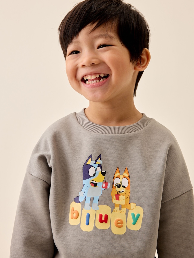 Grey Bluey Crew Sweatshirt (12mths-8yrs) - Image 4 of 4 Grey Bluey Crew Sweatshirt (12mths-8yrs) - Image 4 of 4