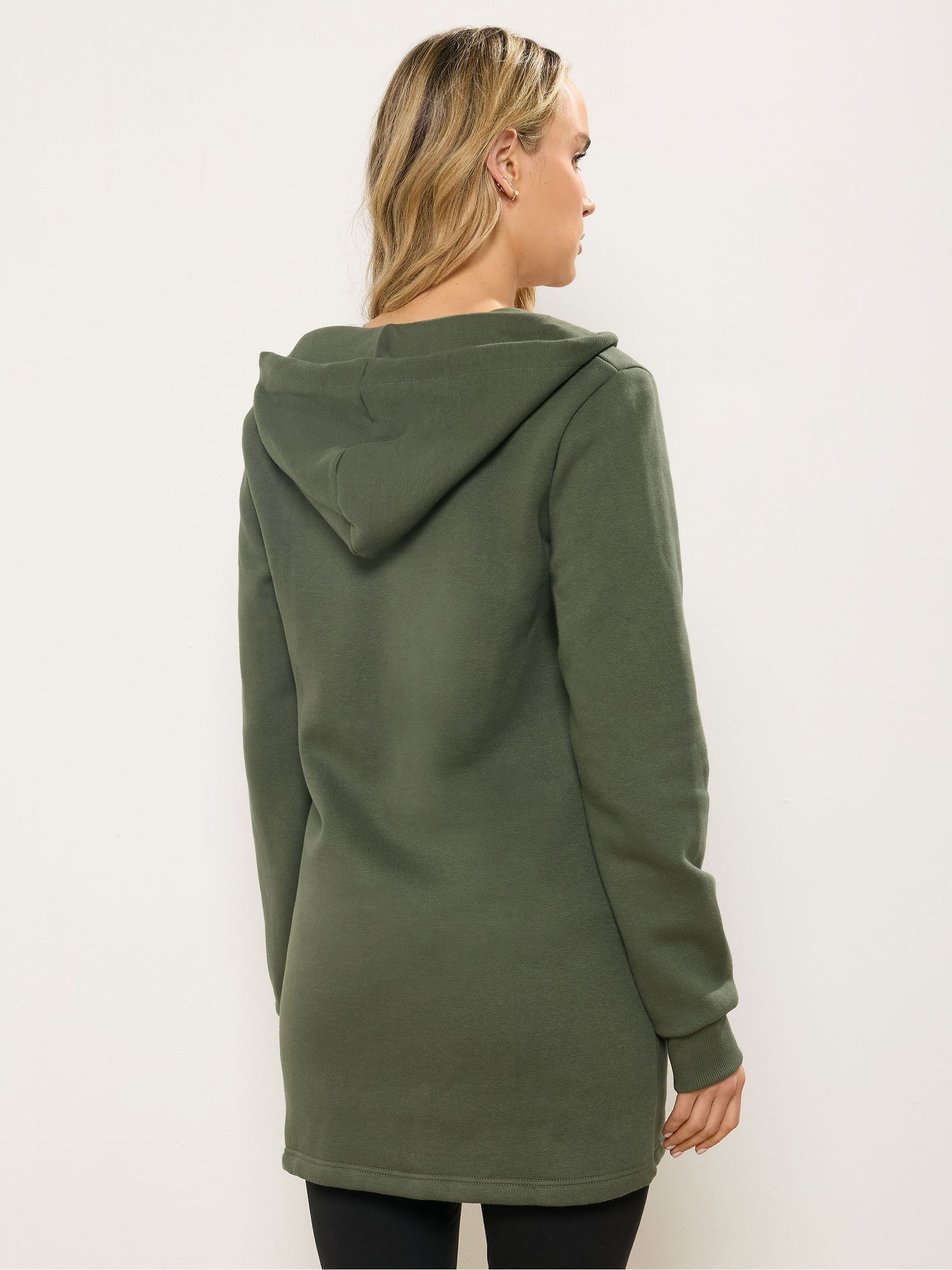 Buy Long Tall Sally Green Longline Zip Hoodie from the Next UK