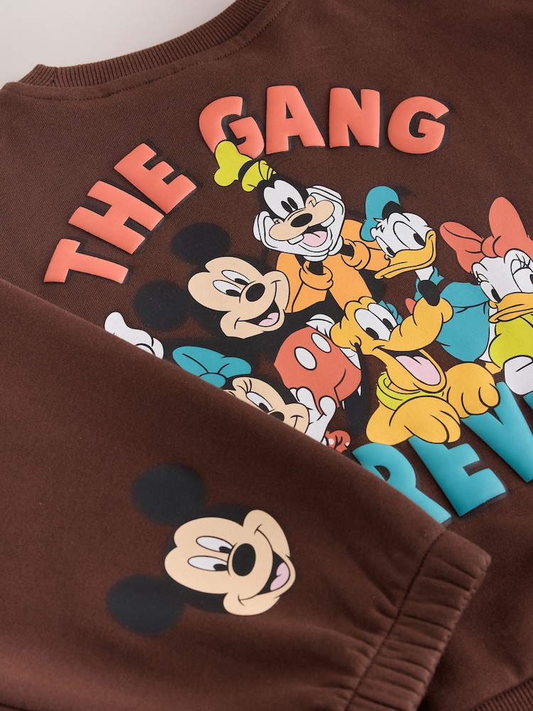 Chocolate Brown Mickey Mouse Crew Neck Sweat Top and Joggers Set (3mths-8yrs) - Image 10 of 10