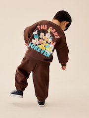 Chocolate Brown Mickey Mouse Crew Neck Sweat Top and Joggers Set (3mths-8yrs) - Image 4 of 10