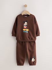 Chocolate Brown Mickey Mouse Crew Neck Sweat Top and Joggers Set (3mths-8yrs) - Image 6 of 10