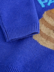 Bright Blue Pancake Character Knitted Crew Neck Jumper (3mths-7yrs) - Image 7 of 8