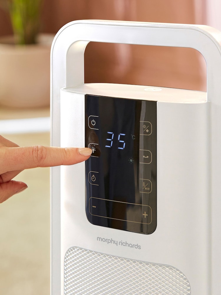 Morphy Richards White HeatFlux Ultra Thin Ceramic Tower Fan Heater - Image 2 of 5