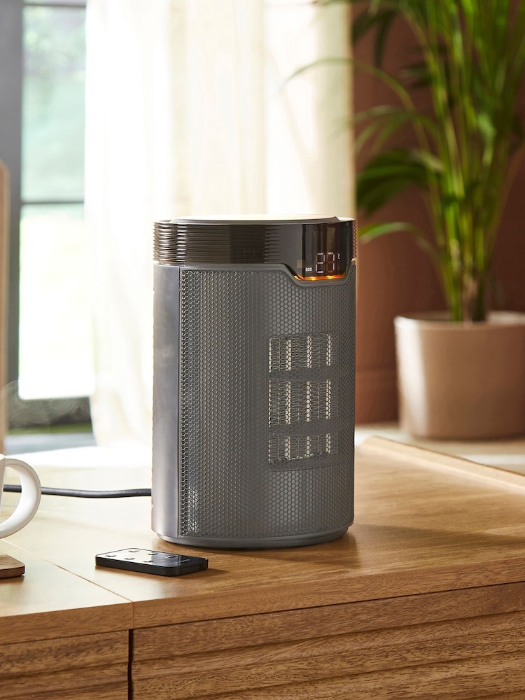 Morphy Richards Grey HeatFlux Desk Bedside Ceramic Fan Heater - Image 1 of 6 Morphy Richards Grey HeatFlux Desk Bedside Ceramic Fan Heater - Image 1 of 6