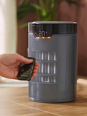 Morphy Richards Grey HeatFlux Desk Bedside Ceramic Fan Heater - Image 2 of 6