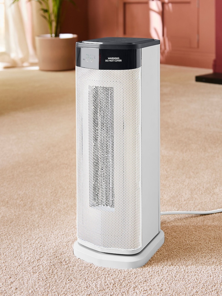 Morphy Richards White HeatFlux Ceramic Tower Fan Heater - Image 1 of 5