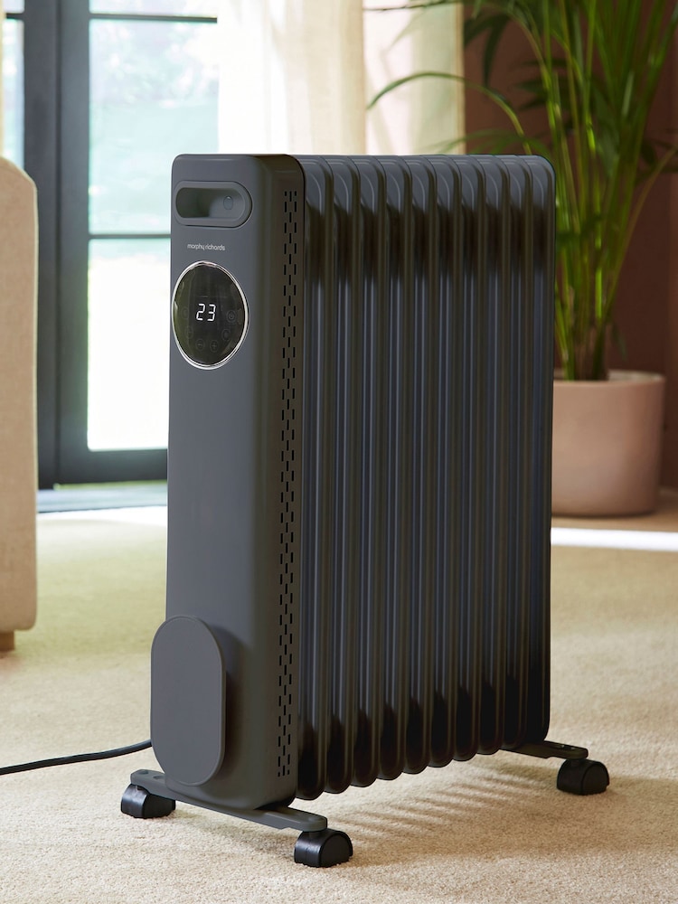 Morphy Richards Grey HeatFlux 2.5kw Digital Oil Filled Radiator - Image 1 of 5