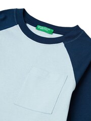 Benetton Raglan Colour Block T-Shirt - Bild 3 von 3