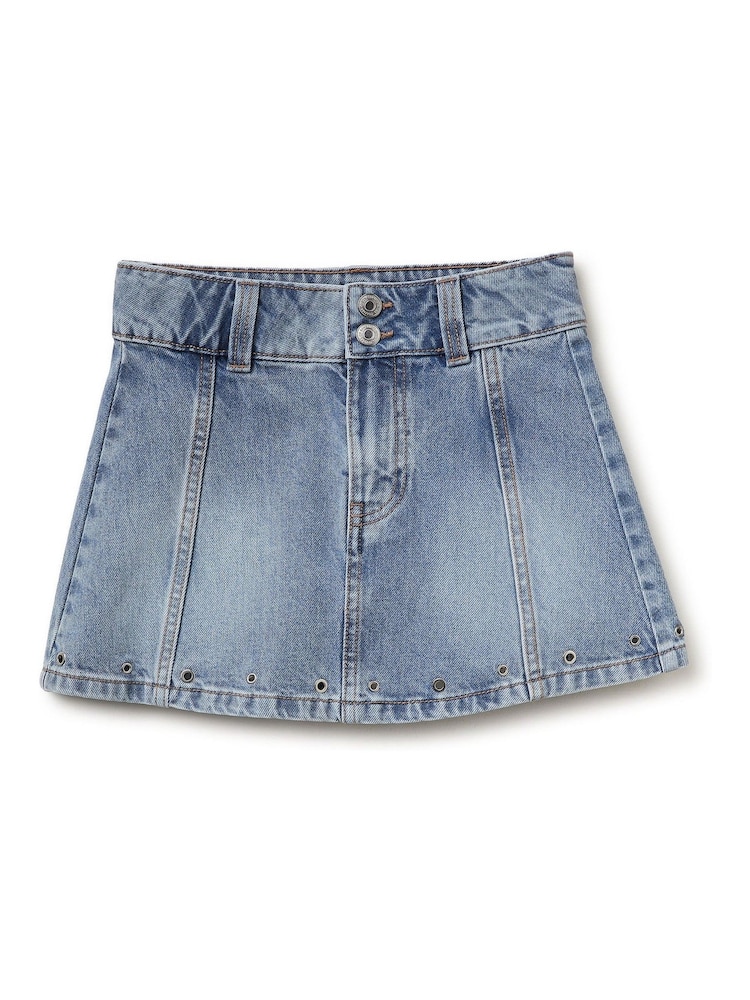Benetton Stud Denim Mini Skirt - 3의 이미지 1