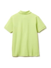 Benetton Green Short Sleeve Pique Polo Shirt - Image 2 of 3
