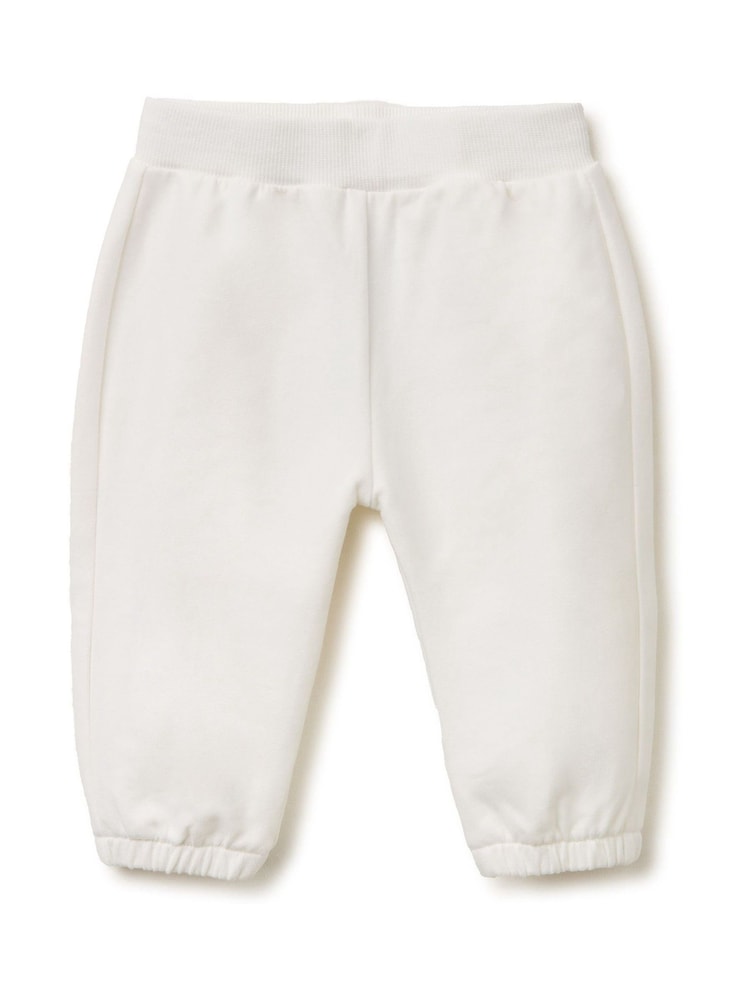 Benetton weiße Jogginghosen mit Animal-Applikation - Bild 2 von 3